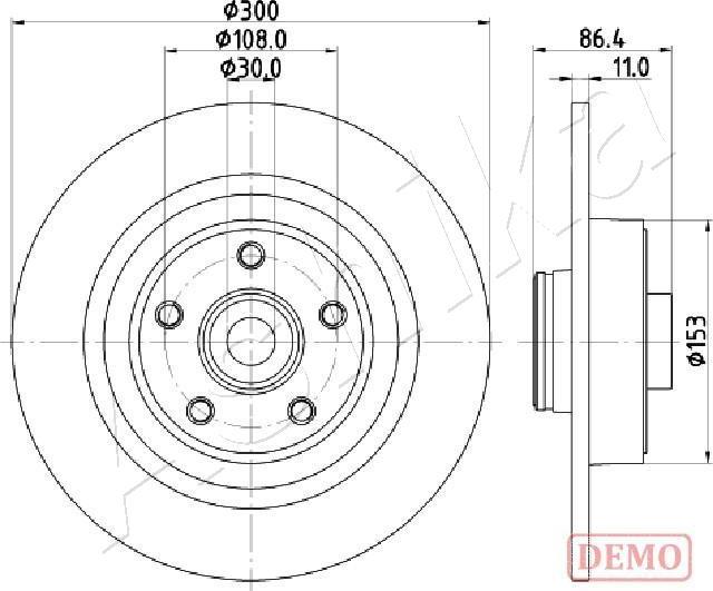 Ashika 61-00-0702C - Disque de frein cwaw.fr