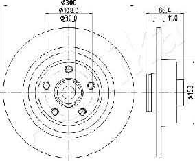 Ashika 61-00-0702 - Disque de frein cwaw.fr