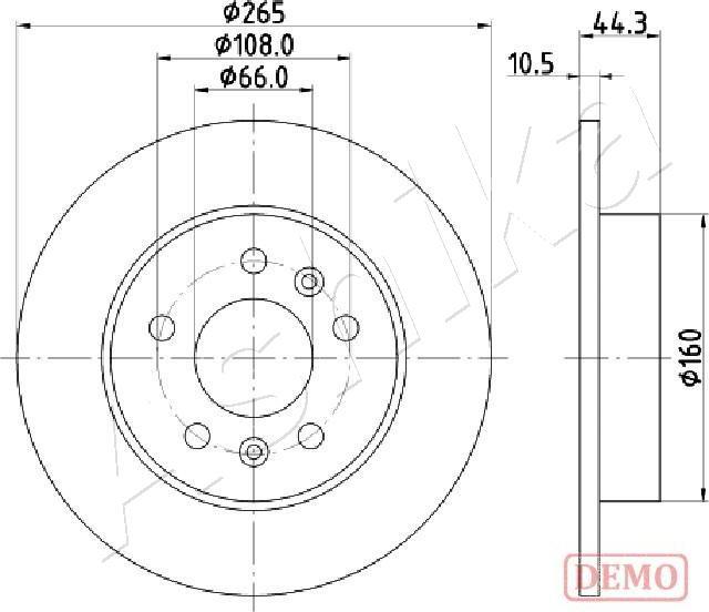 Ashika 61-00-0707C - Disque de frein cwaw.fr