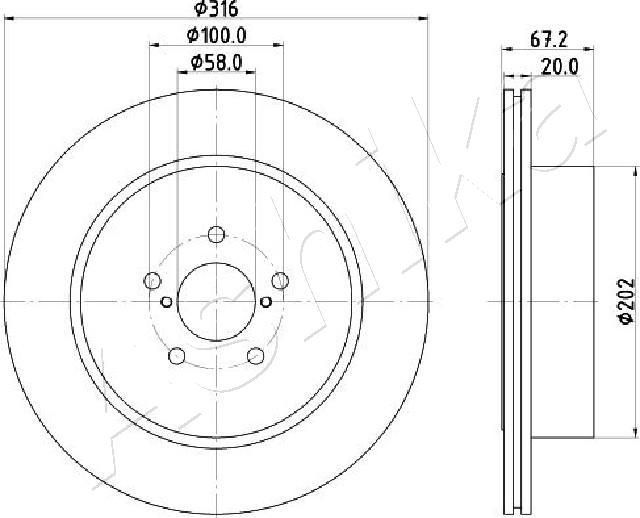 Ashika 61-07-714C - Disque de frein cwaw.fr