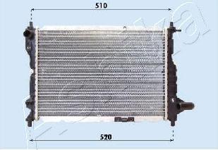 Ashika RDA313024 - Radiateur, refroidissement du moteur cwaw.fr