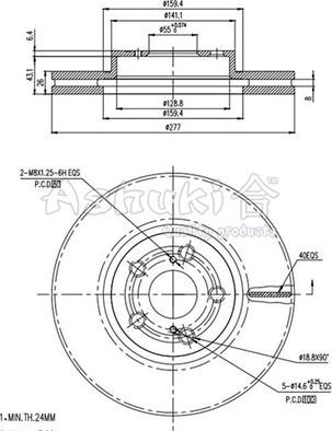 Ashuki 0990-9412 - Disque de frein cwaw.fr