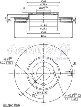 Ashuki 0990-9190 - Disque de frein cwaw.fr