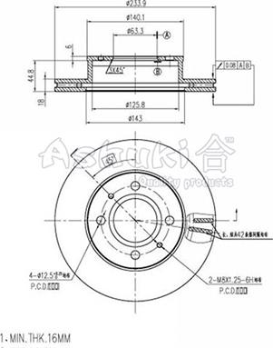 Ashuki 0990-9250 - Disque de frein cwaw.fr