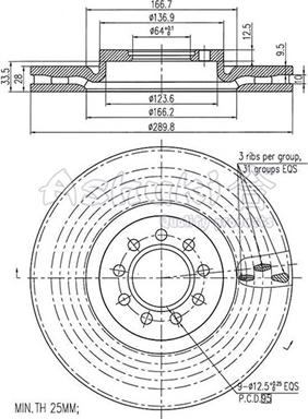 Ashuki 0990-4901 - Disque de frein cwaw.fr