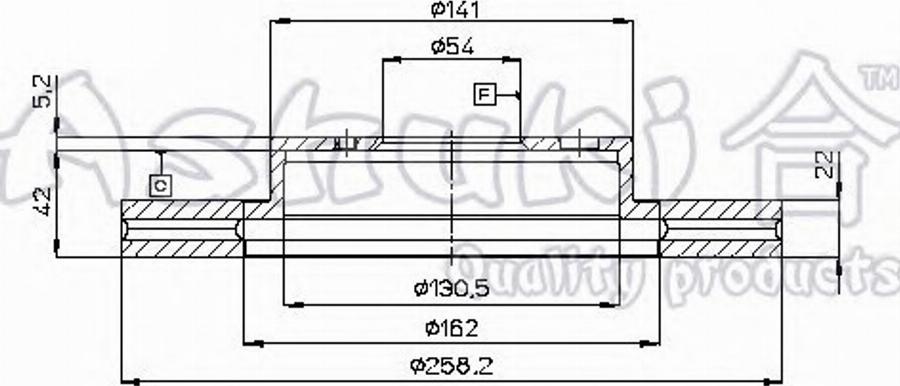 Ashuki 0990-0502 - Disque de frein cwaw.fr