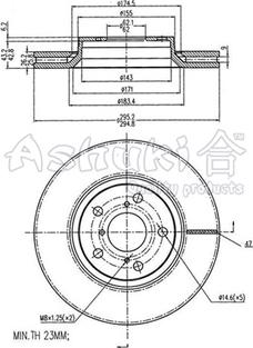 Ashuki 0990-0612 - Disque de frein cwaw.fr