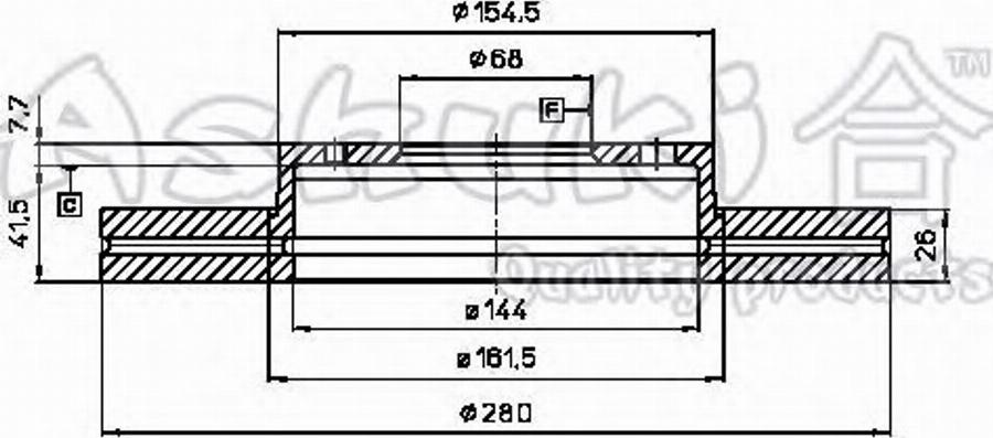 Ashuki 0990-0801 - Disque de frein cwaw.fr