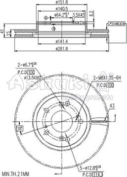 Ashuki 0990-8404 - Disque de frein cwaw.fr