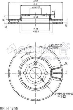 Ashuki 0990-8212 - Disque de frein cwaw.fr