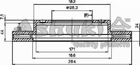 Ashuki 0990-2030 - Disque de frein cwaw.fr