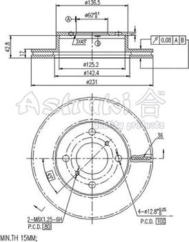 Ashuki 0990-2108 - Disque de frein cwaw.fr