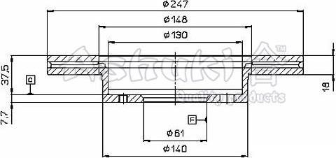 Ashuki 0990-2701 - Disque de frein cwaw.fr