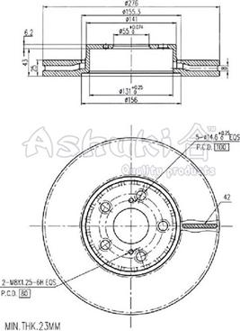 Ashuki 0990-7412 - Disque de frein cwaw.fr