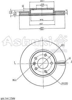 Ashuki 0990-7190 - Disque de frein cwaw.fr