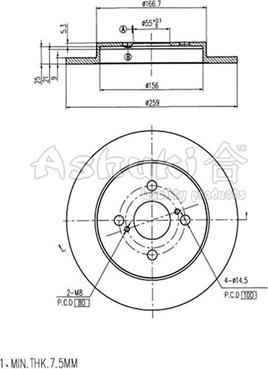 Ashuki 0993-9502 - Disque de frein cwaw.fr