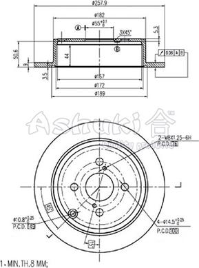 Ashuki 0993-4402 - Disque de frein cwaw.fr