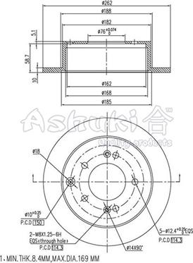 Ashuki 0993-5130 - Disque de frein cwaw.fr