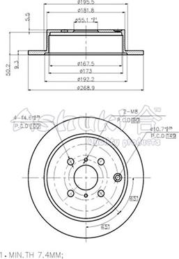 Ashuki 0993-6302 - Disque de frein cwaw.fr