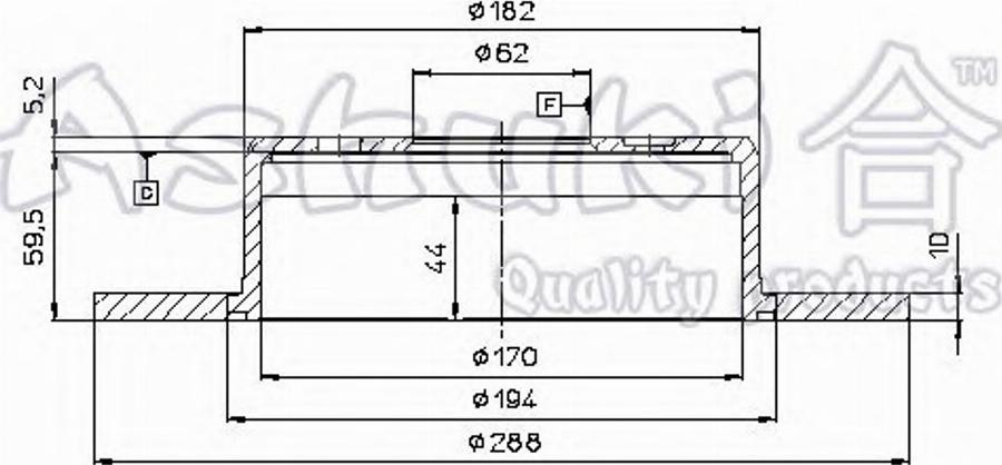 Ashuki 0993-6202 - Disque de frein cwaw.fr