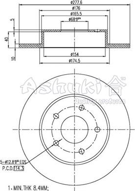 Ashuki 0993-0401 - Disque de frein cwaw.fr