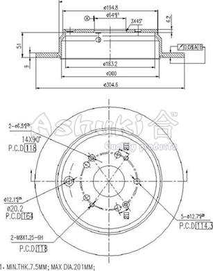 Ashuki 0993-0304 - Disque de frein cwaw.fr