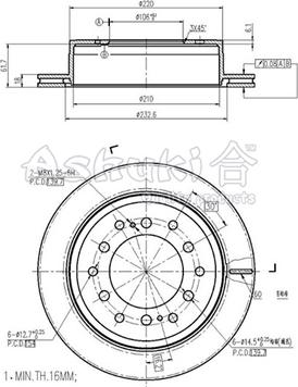 Ashuki 0993-1402 - Disque de frein cwaw.fr