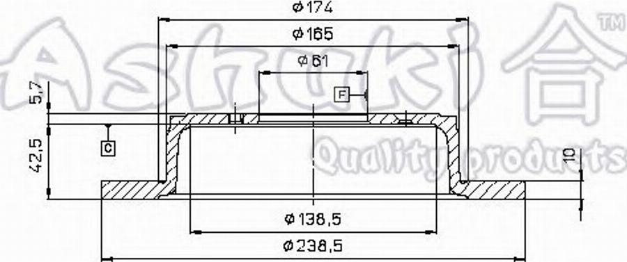 Ashuki 0993-3004 - Disque de frein cwaw.fr