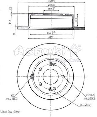 Ashuki 0993-3150 - Disque de frein cwaw.fr