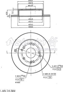 Ashuki 0993-2304 - Disque de frein cwaw.fr