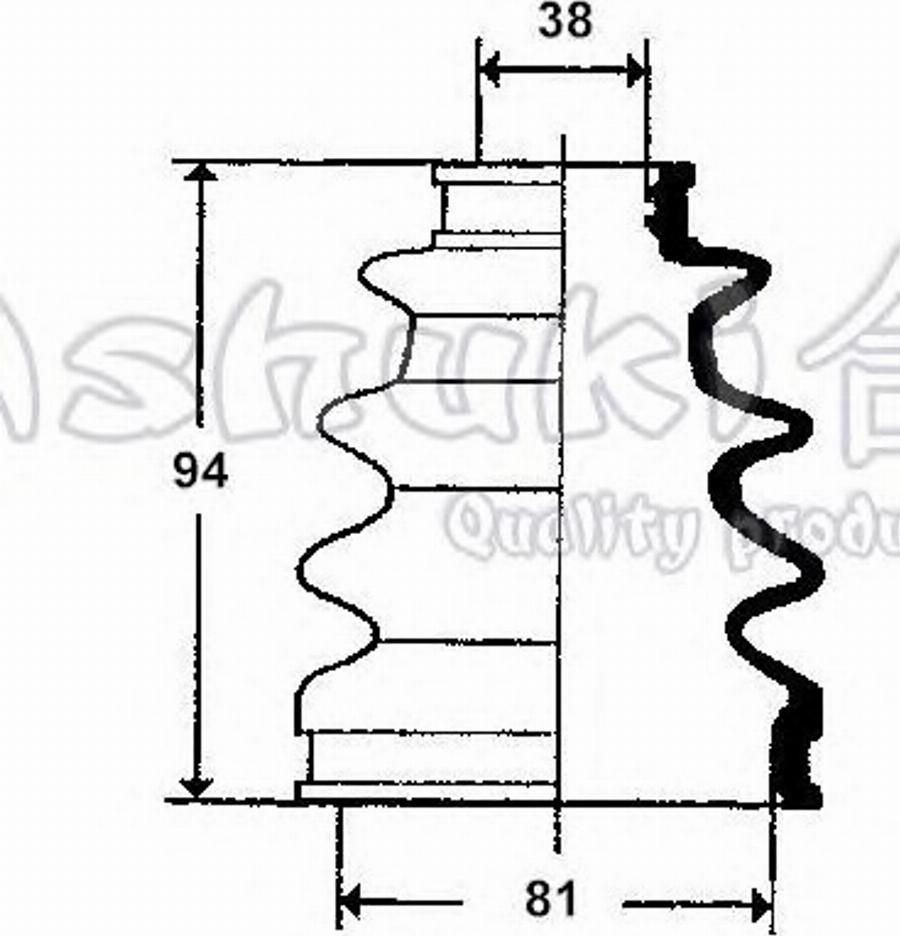 Ashuki 0858-6002 - Joint-soufflet, arbre de commande cwaw.fr