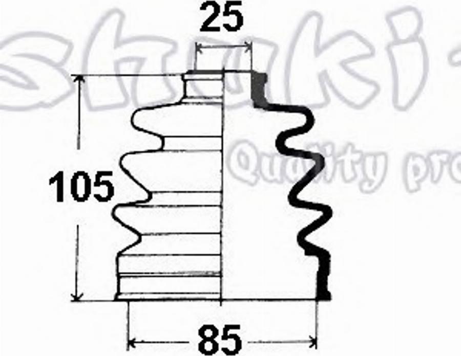 Ashuki 0858-3002 - Joint-soufflet, arbre de commande cwaw.fr