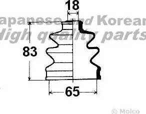 Ashuki 0858-2006 - Joint-soufflet, arbre de commande cwaw.fr