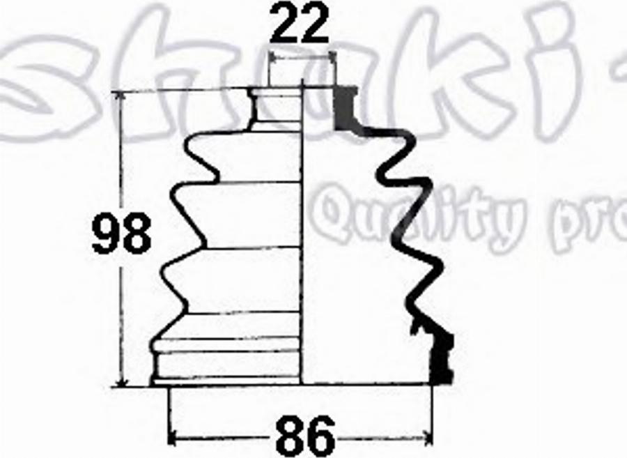 Ashuki 0858-2001 - Joint-soufflet, arbre de commande cwaw.fr