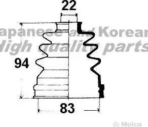 Ashuki 0864-2001 - Joint-soufflet, arbre de commande cwaw.fr