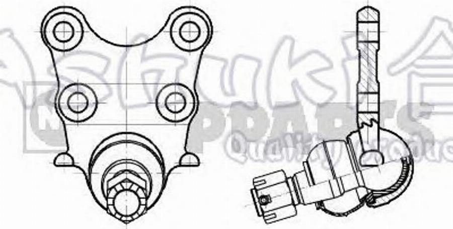 Ashuki 1458-4009 - Rotule de suspension cwaw.fr