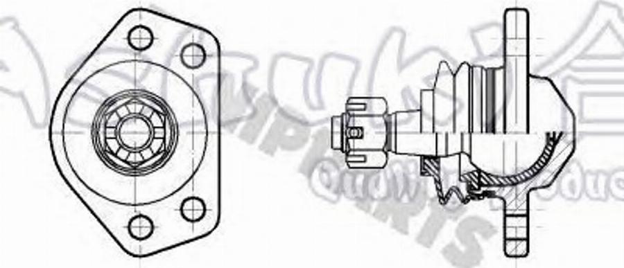 Ashuki 1464-8002 - Rotule de suspension cwaw.fr