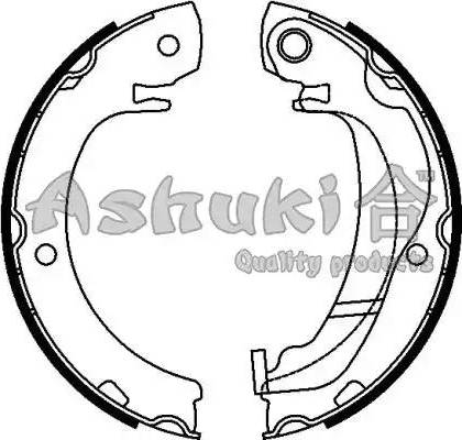 Ashuki 1050-9802 - Jeu de mâchoires de frein, frein de stationnement cwaw.fr