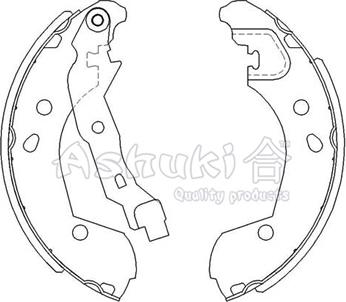 Ashuki 1050-5501 - Jeu de mâchoires de frein cwaw.fr