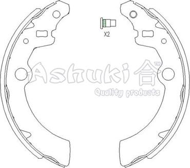 Ashuki 1050-5208 - Jeu de mâchoires de frein cwaw.fr