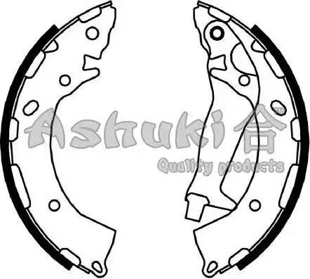 Ashuki 1050-3350 - Jeu de mâchoires de frein cwaw.fr