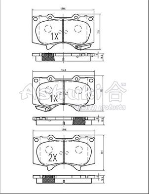 Ashuki 1080-9012 - Kit de plaquettes de frein, frein à disque cwaw.fr