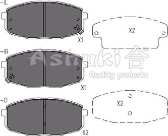 Ashuki 1080-9130 - Kit de plaquettes de frein, frein à disque cwaw.fr