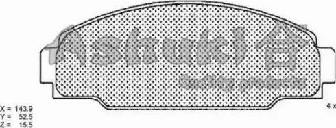 Ashuki 1080-9702 - Kit de plaquettes de frein, frein à disque cwaw.fr