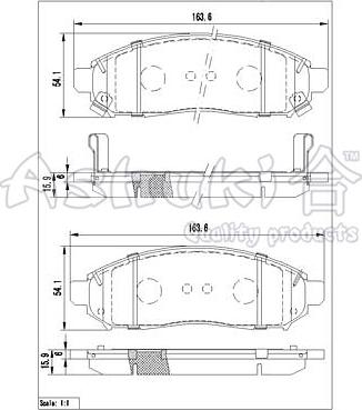 Ashuki 1080-5901 - Kit de plaquettes de frein, frein à disque cwaw.fr