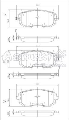 Ashuki 1080-5107 - Kit de plaquettes de frein, frein à disque cwaw.fr