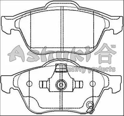 Ashuki 1080-5112 - Kit de plaquettes de frein, frein à disque cwaw.fr