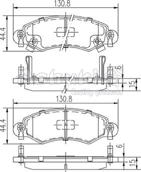 Ashuki 1080-5208 - Kit de plaquettes de frein, frein à disque cwaw.fr