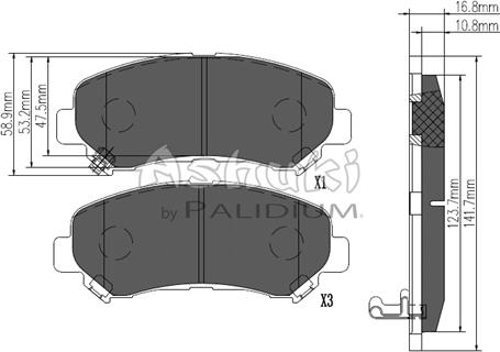 Ashuki 1080-6901 - Kit de plaquettes de frein, frein à disque cwaw.fr