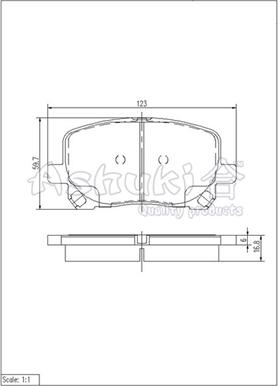 Ashuki 1080-6902 - Kit de plaquettes de frein, frein à disque cwaw.fr